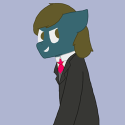 Size: 1481x1481 | Tagged: safe, artist:derpy_the_duck, oc, oc only, oc:lucky, earth pony, semi-anthro, clothes, gangster, mafia, solo, suit