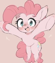 Size: 1778x2048 | Tagged: safe, artist:91o42, pinkie pie, earth pony, pony, g4, cute, diapinkes, female, mare, outstretched arms, solo