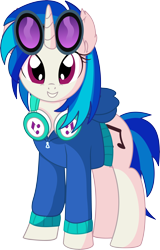Size: 5155x8030 | Tagged: safe, artist:cyanlightning, dj pon-3, vinyl scratch, pony, unicorn, g4, .svg available, absurd resolution, clothes, ear fluff, female, headphones, hoodie, looking at you, mare, simple background, solo, transparent background, vector