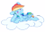 Size: 4500x3278 | Tagged: safe, artist:chub-wub, rainbow dash, pegasus, pony, g4, backwards cutie mark, bored, cloud, cute, dashabetes, female, folded wings, high res, lidded eyes, mare, on a cloud, prone, simple background, solo, supporting head, toothpick, transparent background, turned head, wings