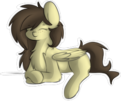 Size: 1780x1488 | Tagged: safe, artist:waffy-butt, oc, oc only, oc:retro hearts, pegasus, pony, chest fluff, eyes closed, fluffy, freckles, simple background, solo, transparent background