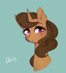 Size: 967x1075 | Tagged: safe, artist:okity, oc, oc only, oc:buttercup shake, pony, unicorn, female, mare, solo