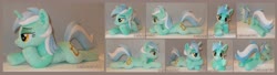 Size: 4504x1220 | Tagged: safe, artist:calusariac, lyra heartstrings, pony, g4, irl, photo, plushie, prone, solo