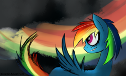 Size: 3162x1897 | Tagged: safe, artist:kinetic-spectrum, rainbow dash, pegasus, pony, g4, female, mare, rainbow, spread wings, wings
