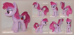 Size: 2852x1352 | Tagged: safe, artist:calusariac, berry punch, berryshine, earth pony, pony, g4, irl, photo, plushie, solo