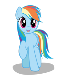 Size: 2202x2723 | Tagged: safe, artist:ikuvaito, rainbow dash, pegasus, pony, g4, cute, dashabetes, female, high res, looking at you, mare, open mouth, raised hoof, simple background, smiling, solo, transparent background, vector