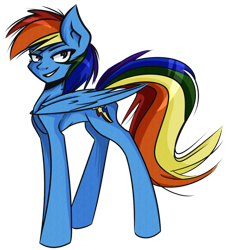 Size: 1024x1126 | Tagged: safe, artist:pointdelta, rainbow dash, pegasus, pony, g4, awesome, badass, cool, female, mare, simple background, solo, wings