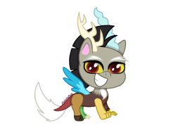 Size: 1024x768 | Tagged: safe, artist:delfinaluther, discord, draconequus, g4.5, my little pony: pony life, cute, discute, hilarious in hindsight, male, simple background, smiling, solo, transparent background