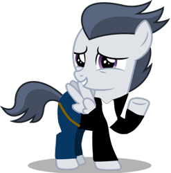 Size: 869x881 | Tagged: safe, artist:fruft, artist:jawsandgumballfan24, edit, rumble, pegasus, pony, g4, 50's fashion, 50s, clothes, colt, greaser, jacket, jeans, leather jacket, male, pants, simple background, transparent background