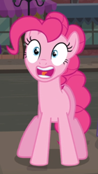 Size: 434x768 | Tagged: safe, screencap, pinkie pie, earth pony, pony, g4, the gift of the maud pie, cropped, female, mare, open mouth, solo