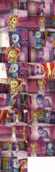 Size: 3836x11828 | Tagged: safe, artist:fazbearsparkle, rarity, sci-twi, sunset shimmer, twilight sparkle, equestria girls, g4, my little pony equestria girls: better together, 3d, carousel boutique, clothes, comic, dialogue, dress, geode of shielding, geode of telekinesis, magical geodes, mirror, source filmmaker, wedding dress