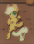 Size: 1700x2200 | Tagged: safe, applejack, g4, dirty, mud, muddy, on back