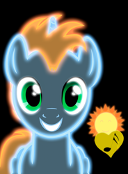 Size: 2102x2854 | Tagged: safe, artist:ultimateultimate, oc, oc only, oc:harmony star, alicorn, pony, alicorn oc, black background, cutie mark, high res, horn, male, neon, simple background, solo, stallion