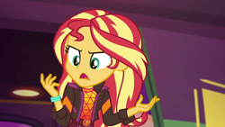 Size: 1920x1080 | Tagged: safe, screencap, sunset shimmer, equestria girls, equestria girls specials, g4, my little pony equestria girls: better together, my little pony equestria girls: sunset's backstage pass, female, geode of empathy, magical geodes, music festival outfit, solo