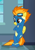 Size: 423x612 | Tagged: safe, screencap, spitfire, pegasus, pony, newbie dash, bipedal, bipedal leaning, clothes, cool, cropped, crossed hooves, female, leaning, mare, smiling, solo, uniform, wonderbolts uniform
