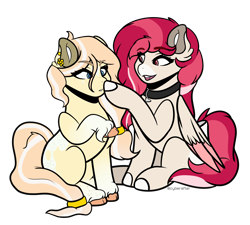 Size: 5000x4500 | Tagged: safe, artist:cyberafter, oc, oc only, earth pony, pegasus, pony, boop, commission, simple background, transparent background
