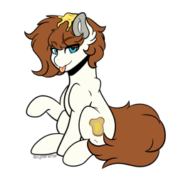 Size: 5000x5000 | Tagged: safe, artist:cyberafter, oc, oc only, earth pony, pony, butter, commission, food, simple background, solo, transparent background