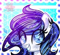 Size: 2960x2750 | Tagged: safe, artist:domina-venatricis, oc, oc only, oc:starry, pony, bust, ear piercing, earring, female, high res, jewelry, mare, piercing, portrait, solo