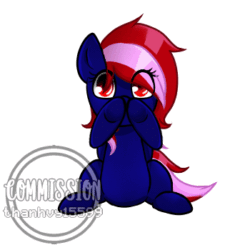 Size: 350x350 | Tagged: safe, artist:helithusvy, oc, oc:shella swift, pegasus, pony, animated, commission, cute, female, frame by frame, gif, heart, kissing, mare, pegasus oc, red eyes, simple background, solo, white background, ych result