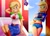 Size: 1429x1024 | Tagged: safe, artist:the-butch-x, edit, editor:thomasfan45, applejack, equestria girls, equestria girls series, g4, applejack's beach shorts swimsuit, applejack's hat, beach, beach babe, beautiful, belly button, belt, bikini, boots, breasts, busty applejack, butch's hello, clothes, cloud, cowboy hat, crossed legs, cute, denim skirt, equestria girls logo, farmhouse, female, freckles, geode of super strength, happy, hat, jackabetes, legs, looking at you, magical geodes, midriff, sexy, shirt, shoes, signature, sitting, skirt, sky, smiling, solo, steps, stetson, swimsuit
