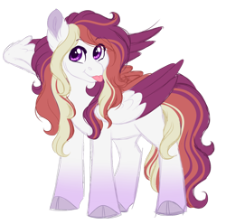 Size: 1024x1017 | Tagged: safe, artist:azure-art-wave, oc, oc only, oc:summer ballad, pegasus, pony, magical lesbian spawn, male, offspring, parent:rainbow dash, parent:twilight sparkle, parents:twidash, simple background, solo, stallion, tongue out, transparent background, two toned wings, wings