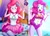 Size: 1429x1024 | Tagged: safe, artist:the-butch-x, edit, editor:thomasfan45, pinkie pie, equestria girls, equestria girls series, g4, adorasexy, attached skirt, bare shoulders, beach ball, beautiful, bed, bow swimsuit, butch's hello, clothes, cloud, cute, cutie mark on clothes, description is relevant, diapinkes, equestria girls logo, female, frilled swimsuit, geode of sugar bombs, grin, happy, leggings, looking at you, magical geodes, ocean, open mouth, pantyhose, peace sign, pillow, pinkie's bedroom, rah rah skirt, sexy, signature, sitting, skirt, sky, smiling, solo, swimsuit, tank top, tricolor swimsuit, tutu, underass
