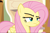 Size: 1401x938 | Tagged: safe, screencap, fluttershy, pegasus, pony, flutter brutter, g4, cropped, female, fluttershy is not amused, mare, narrowed eyes, solo, unamused