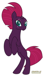 Size: 1700x2954 | Tagged: safe, artist:kuren247, fizzlepop berrytwist, tempest shadow, pony, unicorn, g4, my little pony: the movie, adorable face, bipedal, blank flank, cute, female, looking at you, rearing, simple background, solo, transparent background, vector