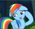 Size: 1109x940 | Tagged: safe, screencap, rainbow dash, pegasus, pony, g4, stranger than fan fiction, bashful, cropped, cute, dashabetes, female, floppy ears, lidded eyes, looking away, mare, open mouth, raised hoof, solo, underhoof