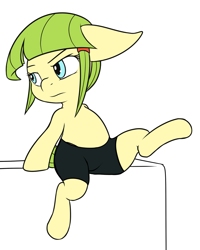 Size: 1225x1528 | Tagged: safe, artist:vulapa, oc, oc only, oc:pinch hitter, pony, clothes, compression shorts, female, filly, solo