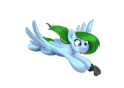 Size: 2100x1500 | Tagged: safe, artist:jazzwolfblaze, oc, oc only, pegasus, pony, cute, female, flying, happy, mare, ocbetes, open mouth, simple background, solo, spread wings, transparent background, wings