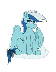 Size: 900x1153 | Tagged: safe, artist:jazzwolfblaze, oc, oc only, pegasus, pony, cloud, female, mare, request, requested art, simple background, sitting, smiling, solo, spread wings, transparent background, wings