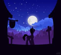 Size: 3600x3240 | Tagged: safe, artist:simonk0, oc, oc only, pony, unicorn, fanfic:friendship is optimal, fanfic, fanfic art, fanfic cover, high res, moon, solo