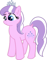 Size: 1083x1375 | Tagged: safe, alternate version, artist:poniidesu, diamond tiara, earth pony, pony, g4, dock, eyebrows, female, filly, heart eyes, simple background, solo, transparent background, wingding eyes