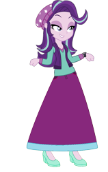 Size: 683x1080 | Tagged: safe, artist:cartoonmasterv3, starlight glimmer, human, equestria girls, g4, clothes, female, long skirt, simple background, skirt, solo, transparent background, vector