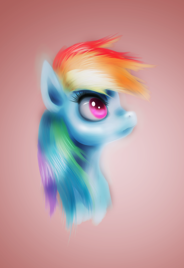 Safe Artist Fra Rainbow Dash Pegasus Pony Bust Female Mare Portrait