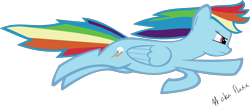Size: 2000x845 | Tagged: safe, artist:kalleflaxx, rainbow dash, pegasus, pony, g4, female, flying, folded wings, mare, serious, simple background, solo, transparent background, wings