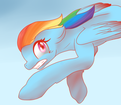 Size: 2630x2280 | Tagged: safe, artist:dozymouse, rainbow dash, pegasus, pony, g4, female, flying, high res, mare, sky, wings