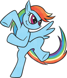 Size: 600x694 | Tagged: safe, artist:kaizerin, rainbow dash, pegasus, pony, g4, bipedal, female, mare, simple background, smiling, smirk, solo, transparent background