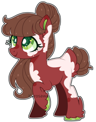 Size: 2673x3384 | Tagged: safe, artist:kurosawakuro, oc, oc only, earth pony, pony, base used, colored pupils, female, high res, magical gay spawn, mare, offspring, parent:big macintosh, parent:trouble shoes, parents:troublemac, simple background, solo, transparent background