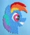 Size: 1024x1190 | Tagged: safe, alternate version, artist:malte279, rainbow dash, pony, g4, craft, diabetes, literal diabetes, mosaic, plastic, wip