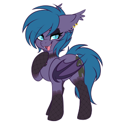 Size: 2000x2000 | Tagged: safe, artist:red_moonwolf, oc, oc only, oc:belfry towers, bat pony, pony, 2020 community collab, derpibooru community collaboration, bat pony oc, high res, looking at you, open mouth, simple background, smug, solo, transparent background
