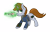 Size: 3254x2060 | Tagged: safe, artist:aaathebap, oc, oc only, oc:littlepip, pony, unicorn, fallout equestria, clothes, fanfic, fanfic art, female, glowing horn, gun, handgun, high res, hooves, horn, jumpsuit, levitation, little macintosh, magic, mare, optical sight, pipbuck, revolver, scope, simple background, solo, telekinesis, transparent background, vault suit, weapon