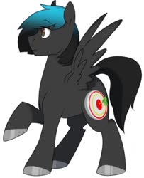 Size: 446x548 | Tagged: safe, artist:a-rather-rottenpony, oc, oc only, oc:lucky shot, pegasus, pony, solo