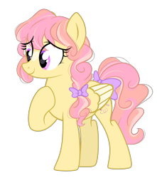 Size: 2375x2690 | Tagged: safe, artist:emberslament, oc, oc only, oc:topstitch, pegasus, pony, bow, cute, eye clipping through hair, female, hair bow, high res, mare, simple background, tail bow, transparent background