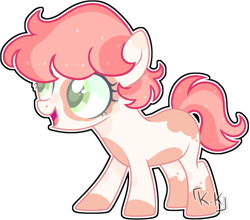 Size: 2400x2112 | Tagged: safe, artist:kurosawakuro, oc, oc only, earth pony, pony, base used, female, filly, high res, offspring, parent:apple bloom, parent:pipsqueak, parents:pipbloom, simple background, solo, transparent background