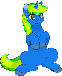 Size: 788x960 | Tagged: safe, artist:69beas, oc, oc only, oc:speed, pony, unicorn, 2020 community collab, derpibooru community collaboration, colored hooves, female, looking at you, mare, simple background, sitting, solo, transparent background