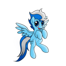 Size: 720x720 | Tagged: safe, artist:ethaes, oc, oc only, oc:flying fish, pegasus, pony, female, flying, looking at you, mare, open mouth, pegasus oc, simple background, solo, transparent background