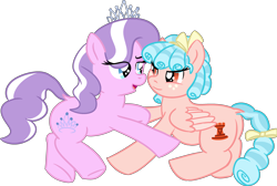 Size: 3909x2624 | Tagged: safe, artist:poniidesu, cozy glow, diamond tiara, earth pony, pegasus, pony, g4, bow, butt, cozy glutes, cozybetes, cute, diamondglow, dock, duo, female, filly, foal, high res, jewelry, lesbian, lying down, plot, pure concentrated unfiltered evil of the utmost potency, pure unfiltered evil, shipping, sitting, tiara
