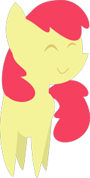 Size: 1544x3034 | Tagged: safe, artist:secret-asian-man, edit, editor:slayerbvc, vector edit, apple bloom, earth pony, pony, g4, accessory-less edit, female, filly, missing accessory, pointy ponies, simple background, solo, transparent background, vector